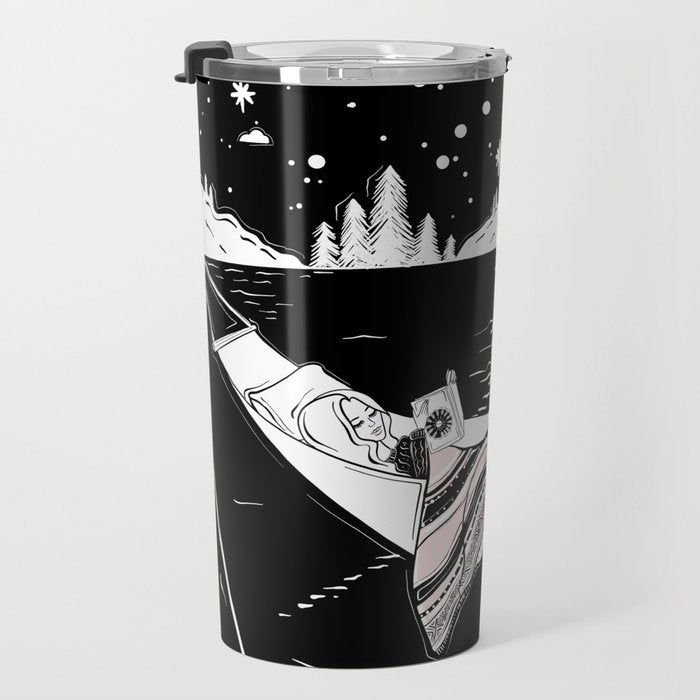 Reading in the Moonlight Travel Mug Gallery Image 3
