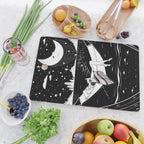 Reading in the Moonlight Cutting Board Gallery Image 2
