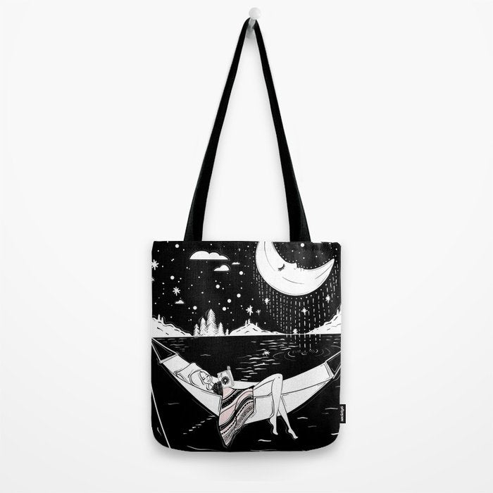Reading in the Moonlight Tote Bag Gallery Image 2