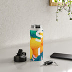 As If. | Typography Attitude Confidence Quote | Lemon Garden Botanical Vintage Quirky Lettering Water Bottle Gallery Image 5