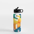 As If. | Typography Attitude Confidence Quote | Lemon Garden Botanical Vintage Quirky Lettering Water Bottle Gallery Image 1