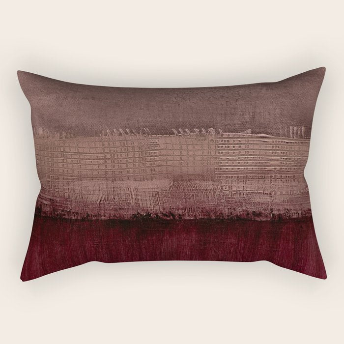 Burgundy abstract Rectangular Pillow Gallery Image 2