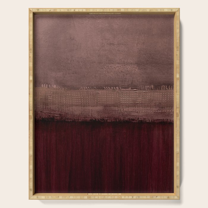 Burgundy abstract Serving Tray Gallery Image 1