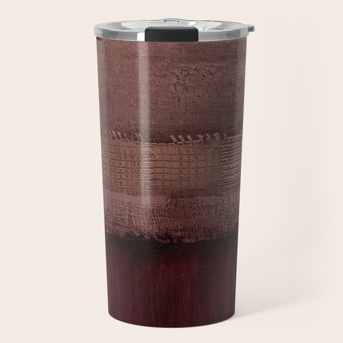 Burgundy abstract Travel Mug Gallery Image 1