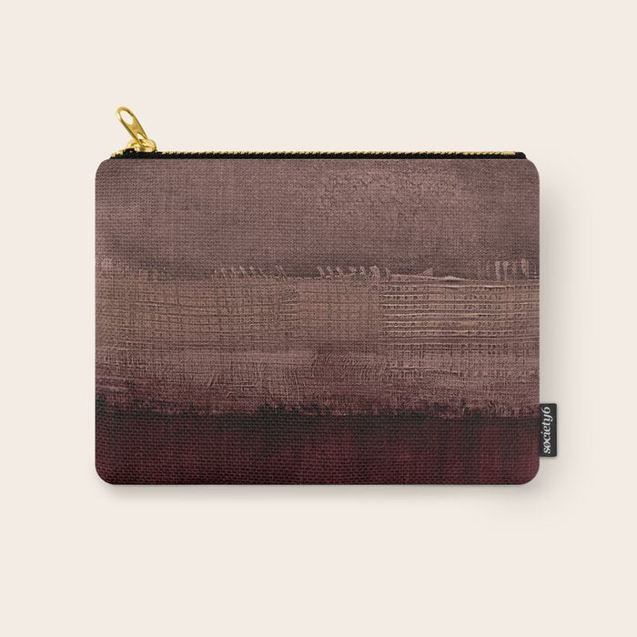 Burgundy abstract Carry All Pouch Gallery Image 1