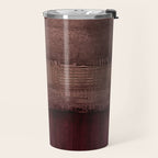 Burgundy abstract Travel Mug Gallery Image 2