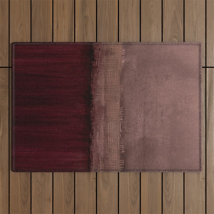 Burgundy abstract Outdoor Rug Gallery Image 1