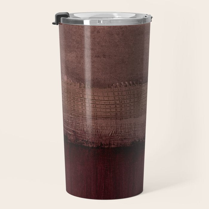 Burgundy abstract Travel Mug Gallery Image 3