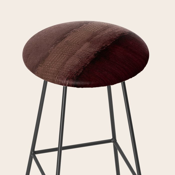 Burgundy abstract Stool Gallery Image 2