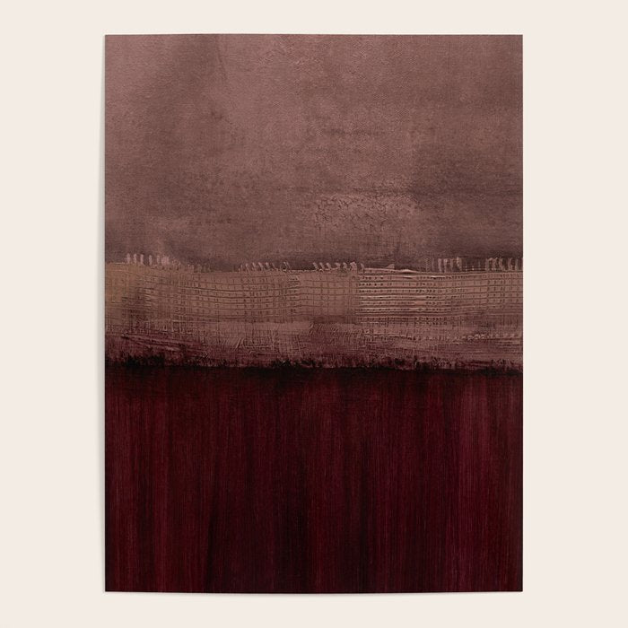 Burgundy abstract Poster Gallery Image 1
