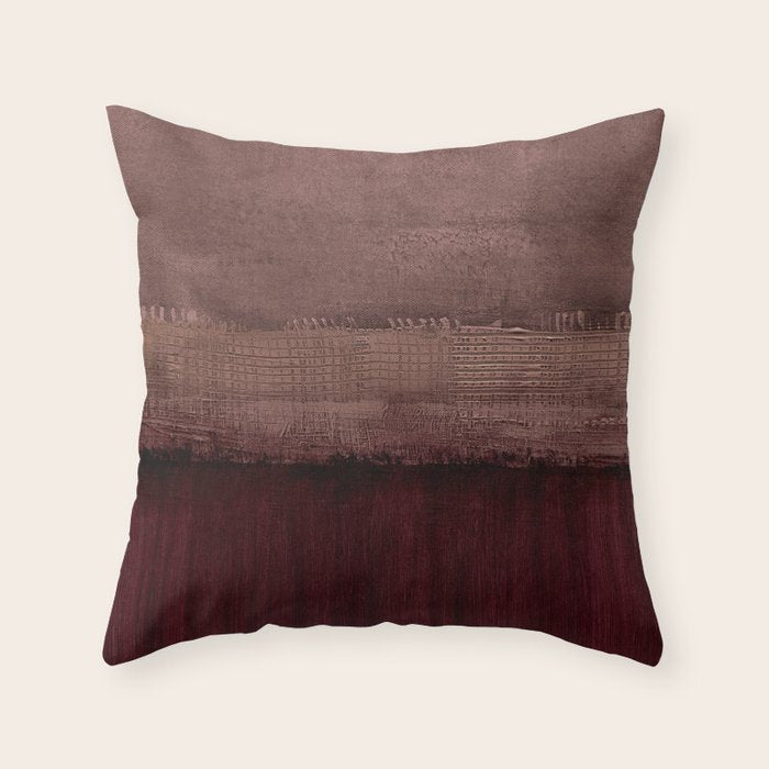 Burgundy abstract Throw Pillow Gallery Image 6