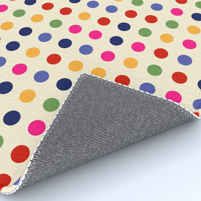 Colorful Polka Dots pattern bright Rug Gallery Image 4