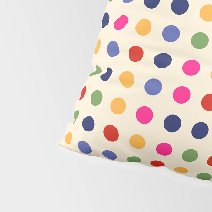 Colorful Polka Dots pattern bright Pillow Sham Gallery Image 4