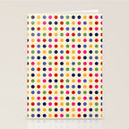 Colorful Polka Dots pattern bright Stationery Card Gallery Image 2