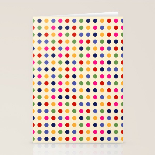 Colorful Polka Dots pattern bright Stationery Card Gallery Image 2