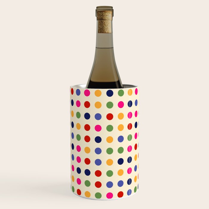 Colorful Polka Dots pattern bright Wine Chiller Gallery Image 1