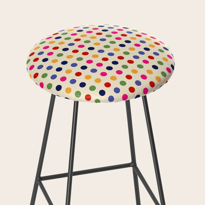Colorful Polka Dots pattern bright Stool Gallery Image 2