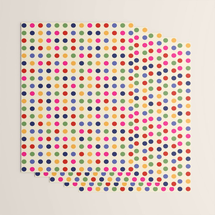 Colorful Polka Dots pattern bright Wrapping Paper Gallery Image 3