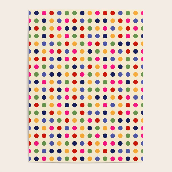 Colorful Polka Dots pattern bright Poster Gallery Image 4