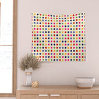 Colorful Polka Dots pattern bright Wall Tapestry Gallery Image 2