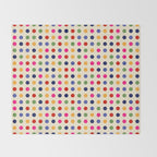 Colorful Polka Dots pattern bright Throw Blanket Gallery Image 2