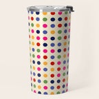 Colorful Polka Dots pattern bright Travel Mug Gallery Image 2