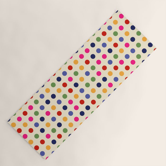 Colorful Polka Dots pattern bright Yoga Mat Gallery Image 1