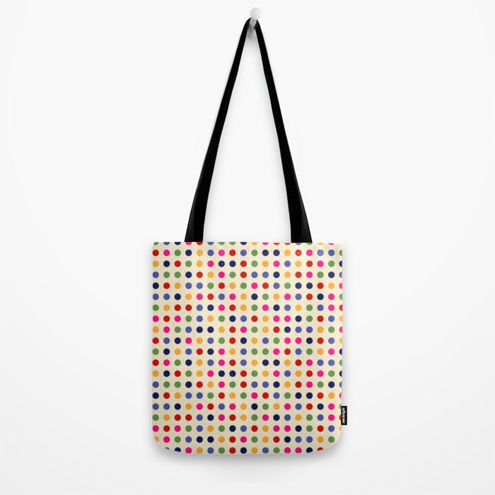 Colorful Polka Dots pattern bright Tote Bag Gallery Image 2