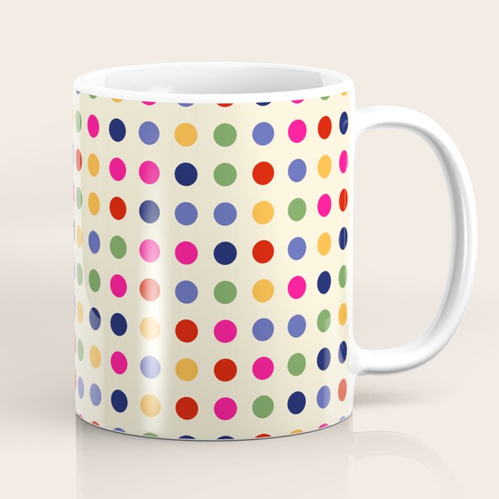 Colorful Polka Dots pattern bright Coffee Mug Gallery Image 1