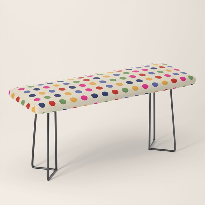 Colorful Polka Dots pattern bright Bench Gallery Image 1