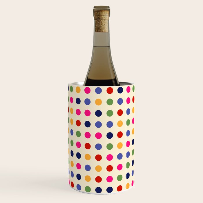 Colorful Polka Dots pattern bright Wine Chiller Gallery Image 3