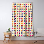 Colorful Polka Dots pattern bright Window Curtain Gallery Image 5