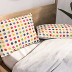 Colorful Polka Dots pattern bright Pillow Sham Gallery Image 2