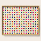 Colorful Polka Dots pattern bright Serving Tray Gallery Image 1