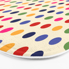 Colorful Polka Dots pattern bright Bath Mat Gallery Image 3