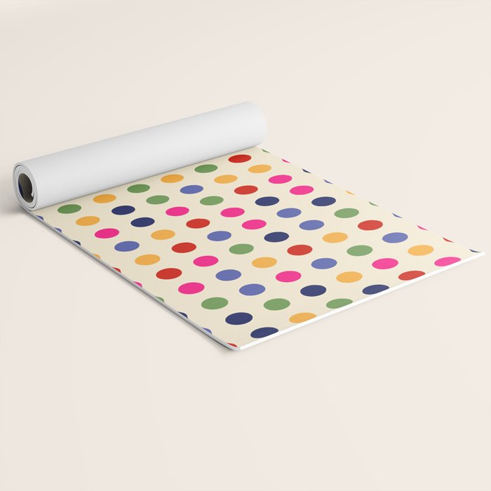 Colorful Polka Dots pattern bright Yoga Mat Gallery Image 2