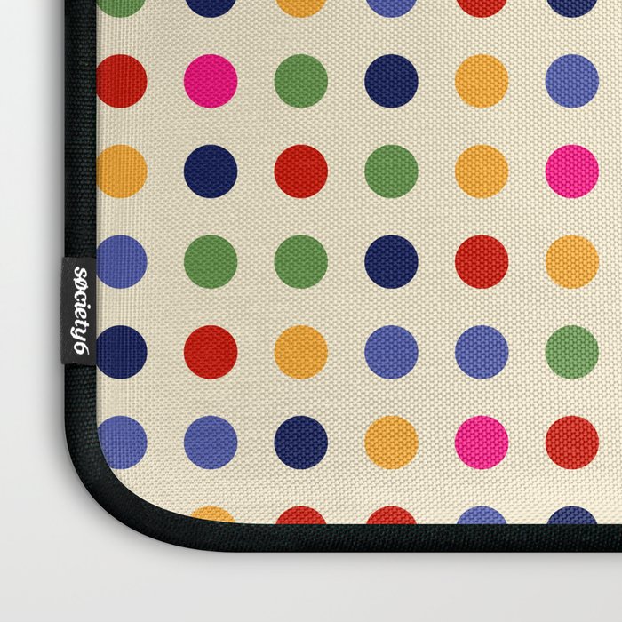 Colorful Polka Dots pattern bright Laptop Sleeve Gallery Image 3