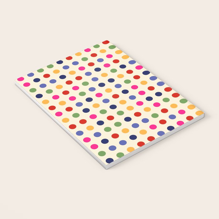 Colorful Polka Dots pattern bright Notebook Gallery Image 3