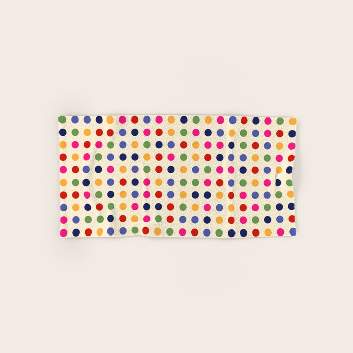 Colorful Polka Dots pattern bright Bath Towel Gallery Image 1