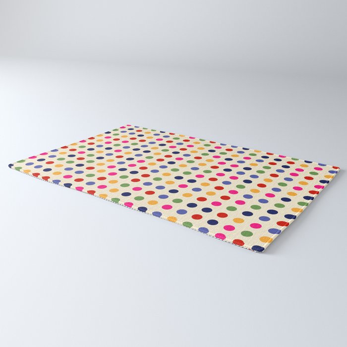 Colorful Polka Dots pattern bright Rug Gallery Image 3