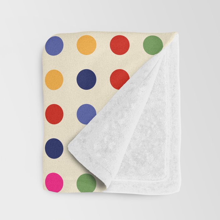 Colorful Polka Dots pattern bright Throw Blanket Gallery Image 3