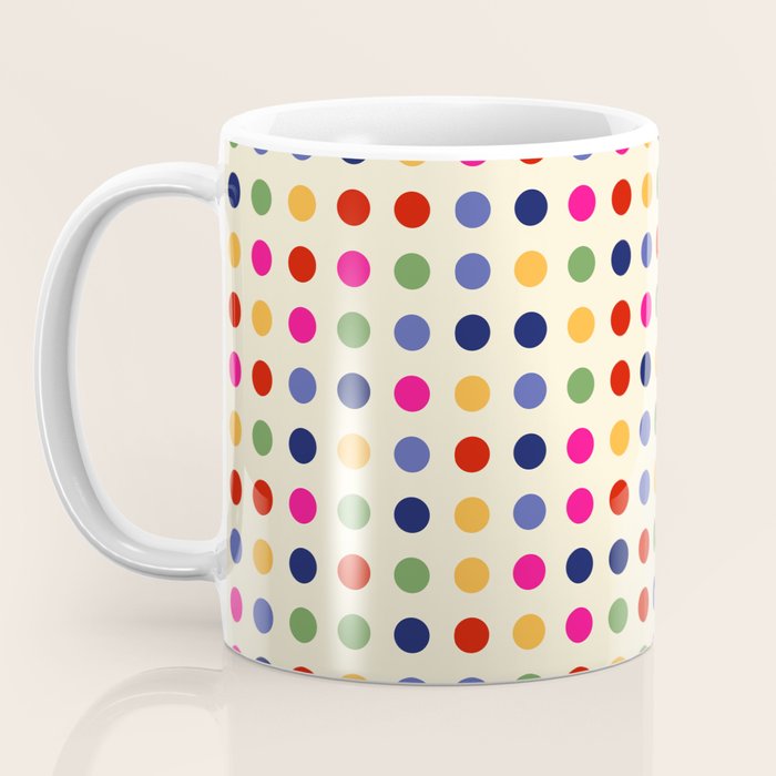 Colorful Polka Dots pattern bright Coffee Mug Gallery Image 3