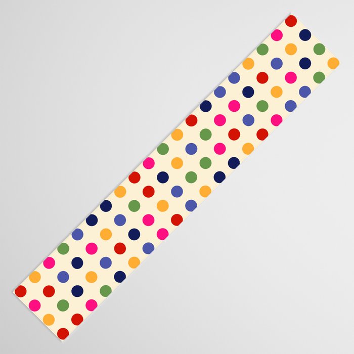 Colorful Polka Dots pattern bright Table Runner Gallery Image 3