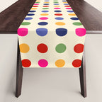 Colorful Polka Dots pattern bright Table Runner Gallery Image 1