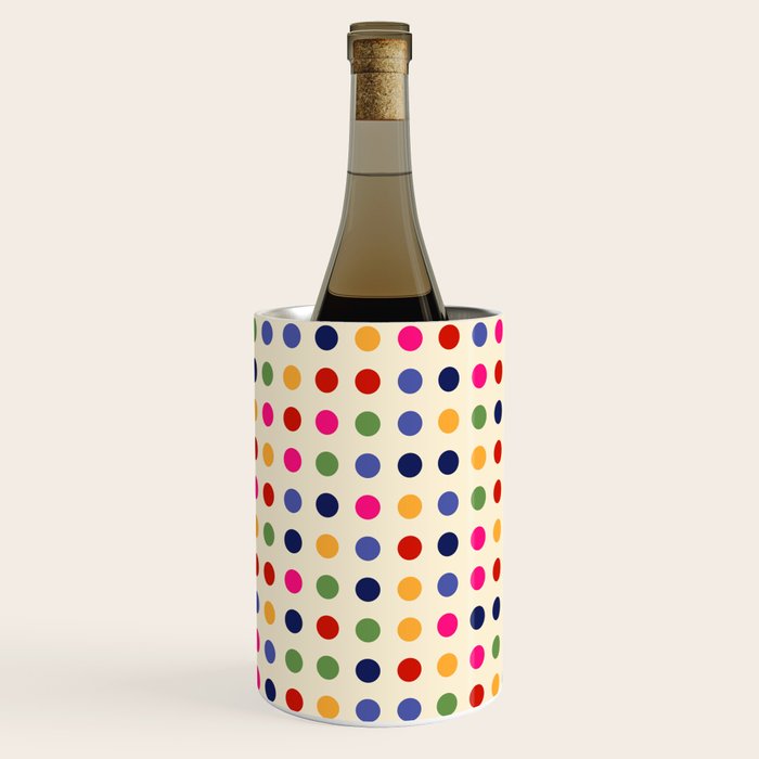Colorful Polka Dots pattern bright Wine Chiller Gallery Image 2