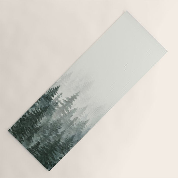 Foggy Pine Trees 3 Yoga Mat Gallery Image 1