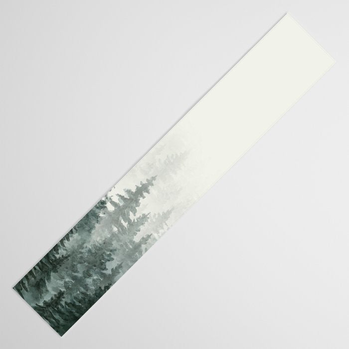 Foggy Pine Trees 3 Table Runner Gallery Image 3