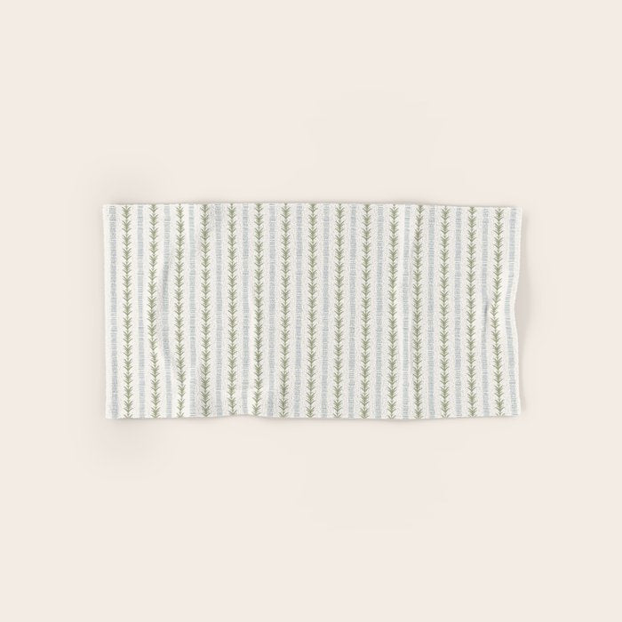 Natural Palm Stripe Bath Towel Gallery Image 1