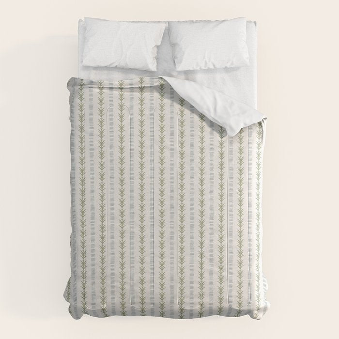 Natural Palm Stripe Comforter Gallery Image 1