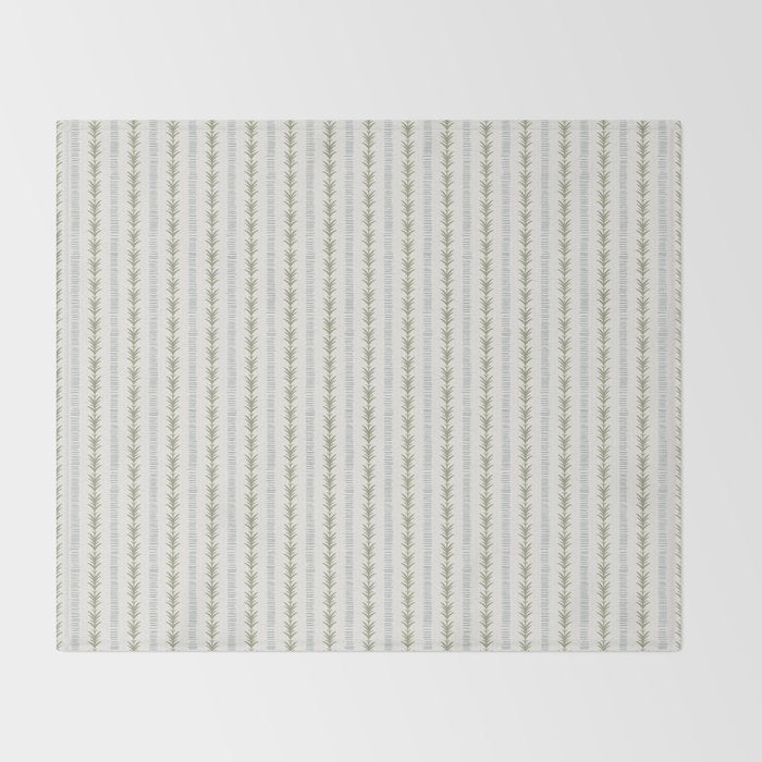 Natural Palm Stripe Throw Blanket Gallery Image 2